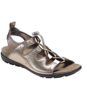 ECCO Jab Toggle Sandal Grey Metallic